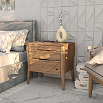 Тумба прикроватная из массива дуба с 2-мя ящиками Tasteful Furniture варинант исполнения - 3 | Loft Concept в Липецке