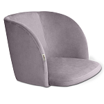 Барный стул со спинкой на 4-х деревянных ножках Сиреневый Велюр Ava Charm варинант исполнения - 2 | Loft Concept в Липецке