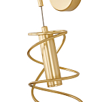 Бра светодиодное из металла со спиральным декоративным элементом золотое Metal Spiral варинант исполнения - 2 | Loft Concept в Липецке