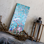 Постер на холсте в стиле шинуазри с изображением сада Chinoiserie Gazebo in the Imperial Garden Poster варинант исполнения - 2 | Loft Concept в Липецке