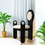 Стул черный из дерева с круглой спинкой Chair in Neoclassical Style варинант исполнения - 1 | Loft Concept в Липецке