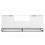 ТВ-тумба белая с  2-мя дверцами и ящиком Strict Lines варинант исполнения - 2 | Loft Concept в Липецке