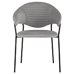 Серый стул с обивкой из искусственной замши Alexis варинант исполнения - 2 | Loft Concept в Липецке