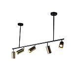 Люстра линейная с 5-ю цилиндрическими плафонами цвета латунь TRIBES CHANDELIER варинант исполнения - 2 | Loft Concept в Липецке