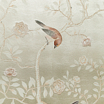 Обои ручная роспись Temple Newsam White Gold gilded silk варинант исполнения - 6 | Loft Concept в Липецке