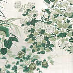 Обои ручная роспись Uki Hana Original Colourway on 12 Carat White Gold gilded paper варинант исполнения - 2 | Loft Concept в Липецке