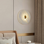 Бра в форме диска из натурального камня с декоративным центральным элеменом Cryptocrystalline Stone варинант исполнения - 3 | Loft Concept в Липецке