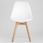 Стул с основой из пластика и мягким сиденьем Arvika White варинант исполнения - 2 | Loft Concept в Липецке