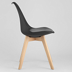 Стул с основой из пластика и мягким сиденьем Arvika Black варинант исполнения - 3 | Loft Concept в Липецке