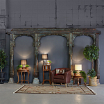 Старинная индийская резная арка из тика Antique Indian Carved Arch варинант исполнения - 3 | Loft Concept в Липецке