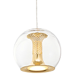 Подвесной светильник со стеклянным плафоном Inner Gleam Globe gold  варинант исполнения - 2 | Loft Concept в Липецке