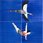 Плитка с узором Аист варинант исполнения - 1 | Loft Concept в Липецке