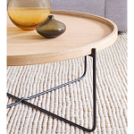 Журнальный стол с круглой деревянной столешницей Urban Style Space варинант исполнения - 3 | Loft Concept в Липецке