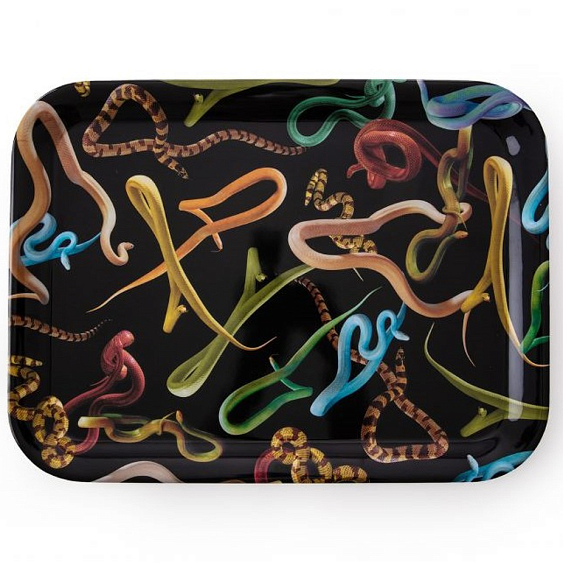 Поднос Seletti Snakes Черный Мульти Поднос Seletti Snakes Черный Мульти в Липецке | Loft Concept