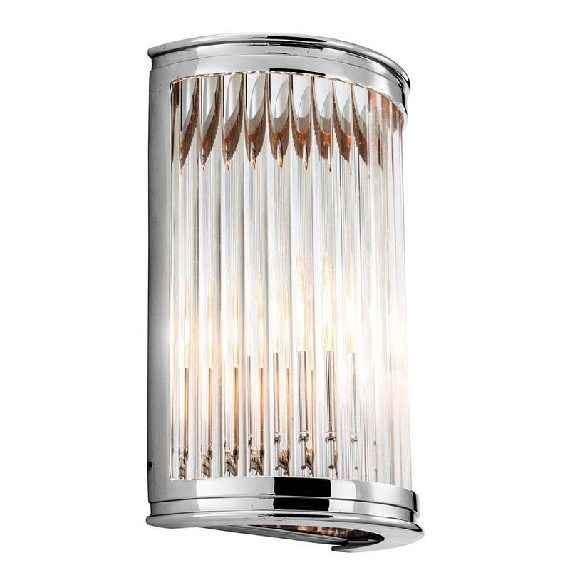 Бра Wall Lamp Alice Nickel Никель Прозрачное Стекло в Липецке | Loft Concept 