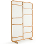 Ширма из массива дуба и ткани Arcuri Screen варинант исполнения - 1 | Loft Concept в Липецке