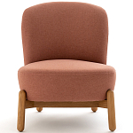 Кресло на деревянных ножках Olguin Pink Chair варинант исполнения - 2 | Loft Concept в Липецке