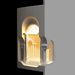 Встраиваемый в стену гипсовый светильник под покраску с арками и рельефными колоннами Antiquity Athena варинант исполнения - 1 | Loft Concept в Липецке