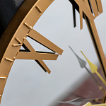 Часы настенные зеркальные с золотым металлическим циферблатом Mirror Tower Clock варинант исполнения - 2 | Loft Concept в Липецке