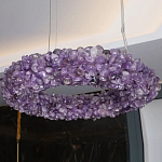 Люстра кргулая из фиолетового хрустального камня Purple Diamond варинант исполнения - 3 | Loft Concept в Липецке