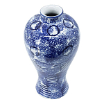 Ваза из фарфора сине-белого цвета Blue & White Ornament  варинант исполнения - 1 | Loft Concept в Липецке