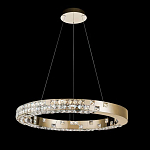 Люстра золотая в форме кольца с мозаичным хрустальным оформлением Sparks of Crystal варинант исполнения - 3 | Loft Concept в Липецке