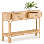 Консоль из плетеного ротанга с ящиками Armelle Rattan Console варинант исполнения - 3 | Loft Concept в Липецке