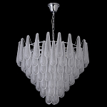 Люстра с подвесками из рифленного стекла в форме капель Textured Glass Chandelier варинант исполнения - 8 | Loft Concept в Липецке