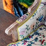 Диван из натурального бука бежевый с изображением птиц и цветов Beige Green Chinoiserie Garden Sofa варинант исполнения - 5 | Loft Concept в Липецке