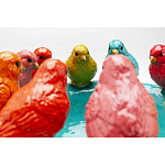 Декоративное дизайнерское блюдо разноцветные попугаи  варинант исполнения - 3 | Loft Concept в Липецке