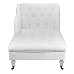 Кушетка белая с мягкой обивкой из велюра Michael Couch варинант исполнения - 4 | Loft Concept в Липецке