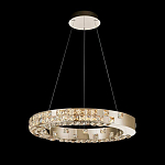 Люстра золотая в форме кольца с мозаичным хрустальным оформлением Sparks of Crystal варинант исполнения - 1 | Loft Concept в Липецке