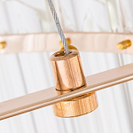 Люстра подвесная круглая с прозрачными хрустальными трубками и золотистым каркасом Диаметр 44 см Hexagon Tube Light варинант исполнения - 4 | Loft Concept в Липецке