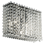 Бра с хрустальными подвесками хром Crystal Art Chrome Rectangular Wall Lamp варинант исполнения - 1 | Loft Concept в Липецке