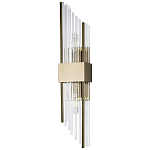 Бра с декором в виде хрустальных трубочек Nembus Brass Glass Wall Lamp варинант исполнения - 1 | Loft Concept в Липецке