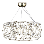 Люстра с тонкой металлической конструкцией цвета золото Quasar варинант исполнения - 3 | Loft Concept в Липецке