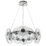 Люстра с круглыми рельефными плафонами Glass Peonies Chrome Chandelier варинант исполнения - 2 | Loft Concept в Липецке