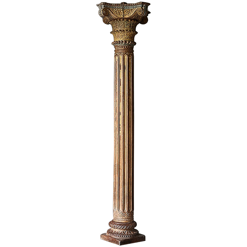 Антикварная колонна из тикового дерева Bhavnagar Antique Column Brown Коричневый Антикварная колонна из тикового дерева Bhavnagar Antique Column Brown Коричневый в Липецке | Loft Concept