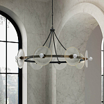 Люстра круглая с литыми стеклянными дисками Olympe Glass Chandelier варинант исполнения - 5 | Loft Concept в Липецке