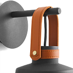 Черное матовое бра с декором под кожу Chestery варинант исполнения - 3 | Loft Concept в Липецке