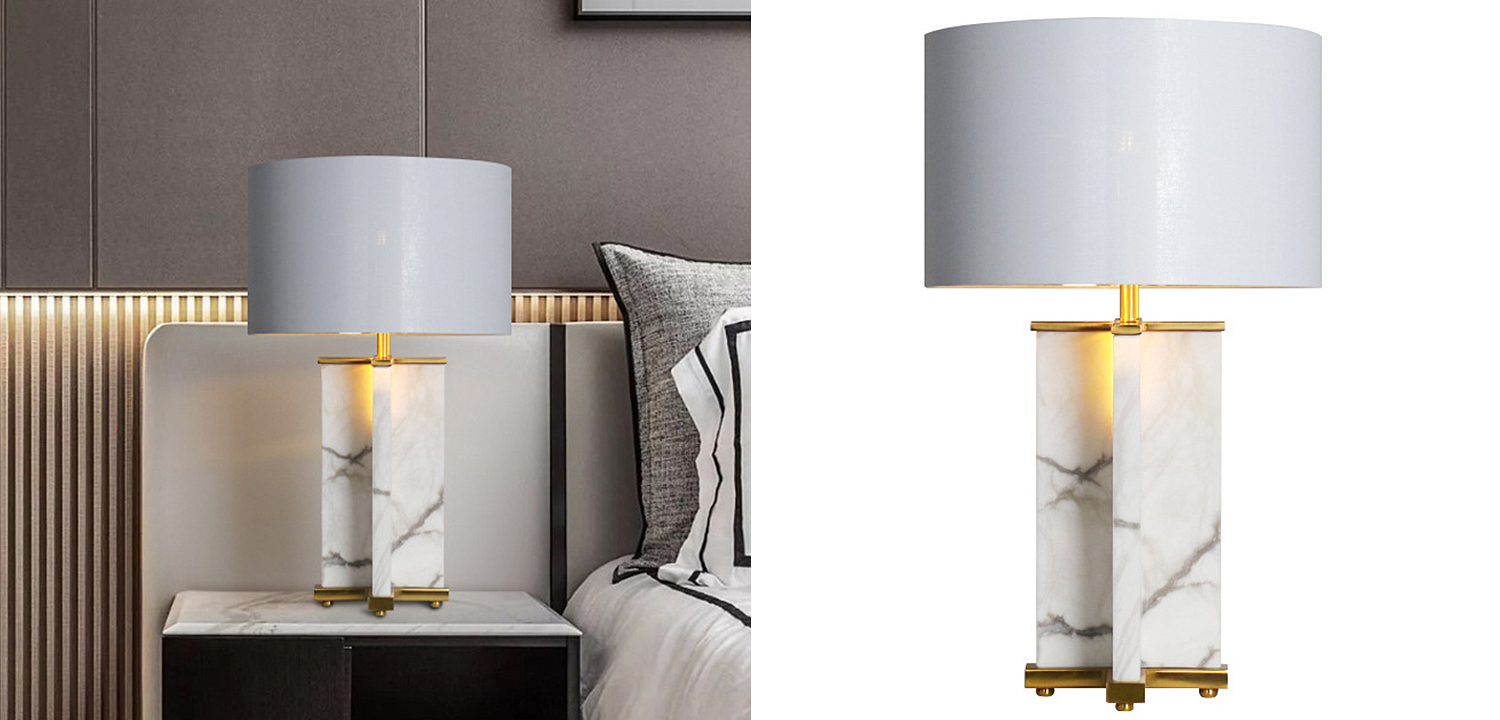 Настольная лампа Cecily Marble Table Lamp Настольная лампа Cecily Marble Table Lamp - Loft-Concept в Липецке