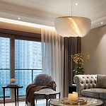 Подвесной светильник с белыми изящными декоративными лепестками Volumetric Petal Lamp варинант исполнения - 4 | Loft Concept в Липецке