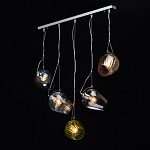 Люстра линейная с 5-ю разноцветными стеклянными плафонами Kaleido варинант исполнения - 3 | Loft Concept в Липецке