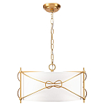 Люстра в форме цилиндра с белым тканевым абажуром Simple Knot варинант исполнения - 1 | Loft Concept в Липецке