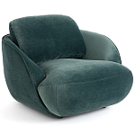 Полукруглое мягкое кресло Halle Green Armchair варинант исполнения - 1 | Loft Concept в Липецке