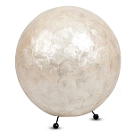 Настольная лампа из перламутра на металлическом каркасе Indonesian Egg варинант исполнения - 1 | Loft Concept в Липецке