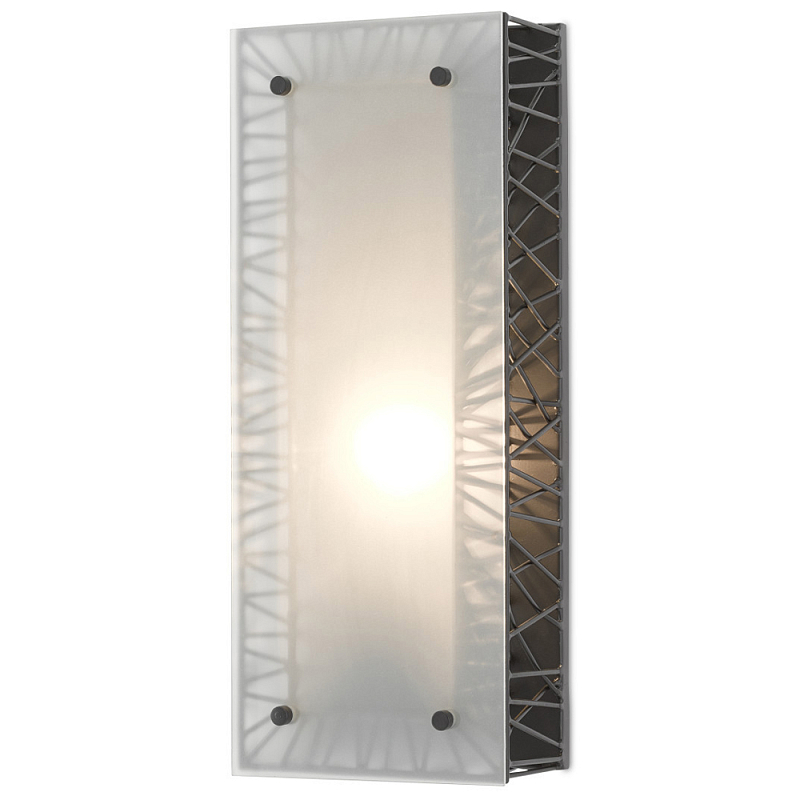 Бра прямоугольное с матовым рассеивателем Solar Glare Research Серый Белое матовое стекло Бра прямоугольное с матовым рассеивателем Solar Glare Research Серый Белое матовое стекло в Липецке | Loft Concept