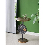 Столик приставной с абстрактным основанием и акцентом в виде золотистого диска Heavenly Space варинант исполнения - 6 | Loft Concept в Липецке