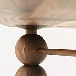 Обеденный стол деревянный с круглыми декоративными элементами на ножках Koko варинант исполнения - 3 | Loft Concept в Липецке