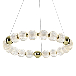 Люстра подвесная кольцевая с прозрачными рифлеными шарообразными плафонами Crystal Globule варинант исполнения - 1 | Loft Concept в Липецке